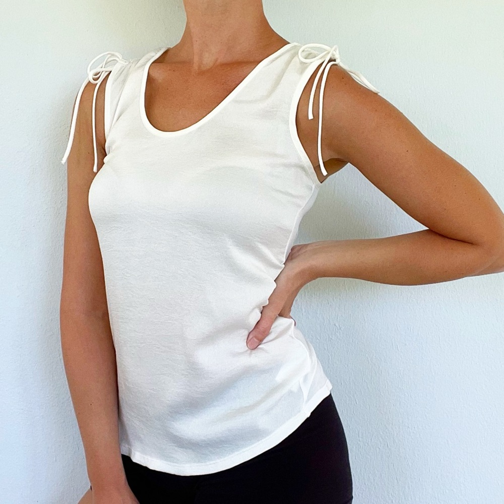 Express white tie shoulder tank size XXS